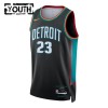 NBA Børn Trøje Detroit Pistons Jaden Ivey 2025-26 Nike City Edition Sort Swingman